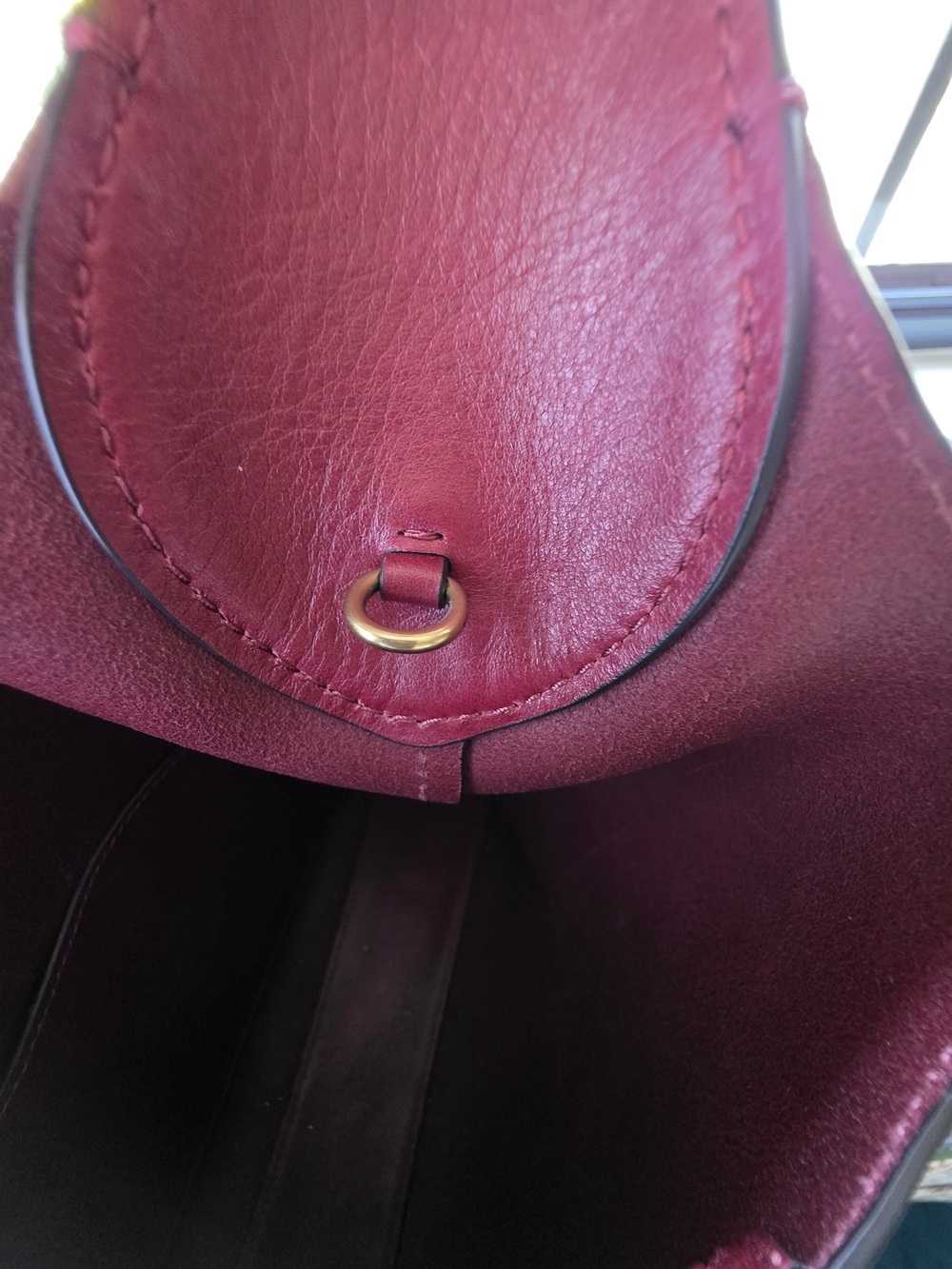Coach Brooklyn 28 Leather Shoulder Hobo Bag In Ruby - Picture 16 of 16
